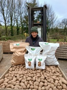 Richard with range of potato bags